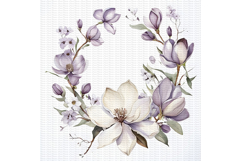 11 Purple Flowers Bouquet Clipart, Violet Floral Product Image 3