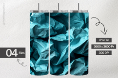 Cyan Wrinkled Digital Papers - 04 Variations Product Image 2