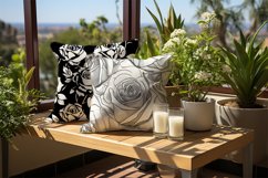 Monochrome Roses Digital Papers Bundle Product Image 2