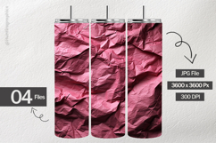 Deep Pink Wrinkled Digital Papers - 04 Variations Product Image 2