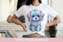 Cute Fluffy Watercolor Puppy PNG Product Image 2
