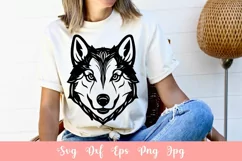 Cute Husky Dog Animal Pet SVG File, Shirt SVG Product Image 2