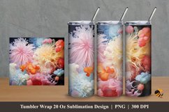 Colorful Mushroom Tumbler Wrap Sublimation Design 2 Product Image 1