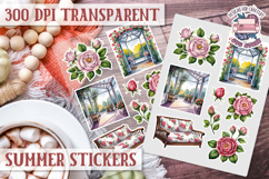 Summer sticker sheet Beach Scrapbook PNG Flowers Vibe Product Image 1