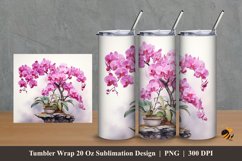 Phalaenopsis Tumbler Wrap Sublimation Design 2 Product Image 1