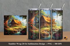 Dwarf House Tumbler Wrap Sublimation Design 2 Product Image 1