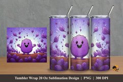 Cute Sweet Potato Tumbler Wrap Sublimation Design 2 Product Image 1