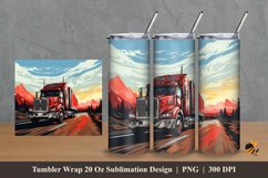 Big Truck Tumbler Wrap Sublimation Design 2 Product Image 1