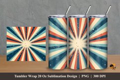 Retro strip Tumbler Wrap Sublimation Design 2 Product Image 1