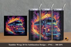 Ghost Bus Tumbler Wrap Sublimation Design 2 Product Image 1