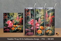 Tropical Fern Tumbler Wrap Sublimation Design 2 Product Image 1