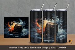Barrel Effect Tumbler Wrap Sublimation Design 2 Product Image 1