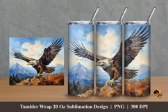 Dashing Bird Tumbler Wrap Sublimation Design 2 Product Image 1