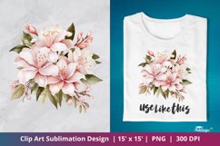 Beautiful Spring Flower Clip Art Sublimation 2 Product Image 1