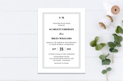 Simple Monogram White Wedding Invitation Product Image 3