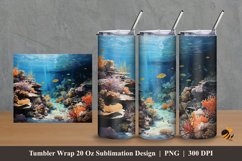 Sea Aquarium Tumbler Wrap Sublimation Design 2 Product Image 1
