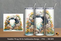Happy Door Tumbler Wrap Sublimation Design 2 Product Image 1