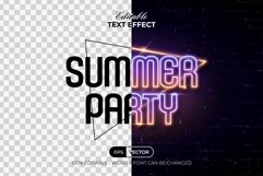 Summer Party Text Effect Neon Style Product Image 2