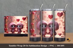 Love Duet Tumbler Wrap Sublimation Design 2 Product Image 1