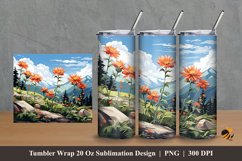 Dewari Garden Hill Tumbler Wrap Sublimation Design 2 Product Image 1