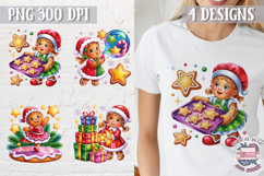 Christmas Gingerbread Man Colorful Clipart PNG Sublimation 4 Product Image 1