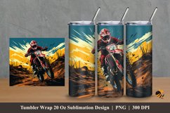 Motocross Effect Tumbler Wrap Sublimation Design 2 Product Image 1