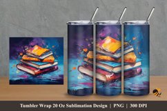 Book Art Color Tumbler Wrap Sublimation Design 2 Product Image 1