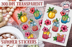 Summer Vibes sticker sheet Beach Scrapbook PNG Flowers Product Image 1
