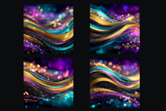 Glitter Colorful Golden Stripes backgrounds | Digital Paper Product Image 2
