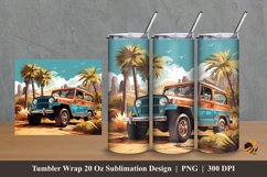 Touring Car Tumbler Wrap Sublimation Design 2 Product Image 1