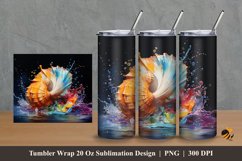 Fantasy Snail Tumbler Wrap Sublimation Design 2 Product Image 1