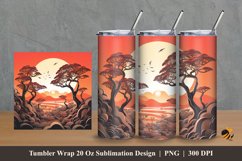 3D Socotra Sunset Tumbler Wrap Sublimation Design 2 Product Image 1