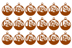 Snowman Alphabets A-Z Christmas Sign Laser Cut Ornaments Product Image 4