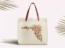 Floral Florida map sublimation / clipart - png file Product Image 6