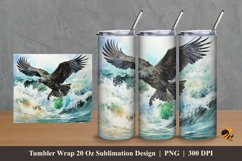 Vulture Bird Tumbler Wrap Sublimation Design 2 Product Image 1
