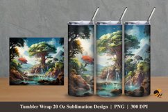 Land of Beauty Tumbler Wrap Sublimation Design 2 Product Image 1