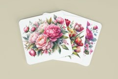 Watercolor Flowers Square Coaster Design Product Image 3