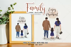Family clipart with separated skin, Family illustration PNG Product Image 1