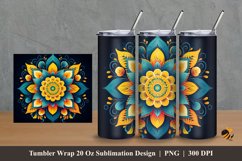 Java Mandala Tumbler Wrap Sublimation Design 2 Product Image 1