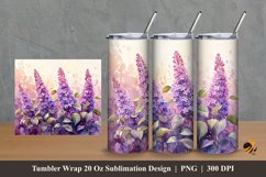 Floral Hue Tumbler Wrap Sublimation Design 2 Product Image 1