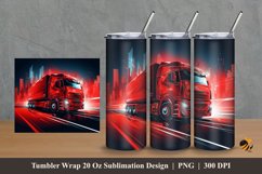 Futuristic Truck Tumbler Wrap Sublimation Design 2 Product Image 1