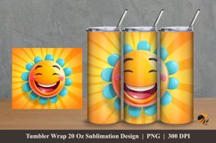 Cute Sun Tumbler Wrap Sublimation Design 2 Product Image 1