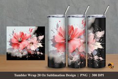 Petuna Flower Tumbler Wrap Sublimation Design 2 Product Image 1