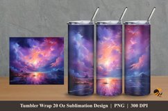 Big Rainstorm Tumbler Wrap Sublimation Design 2 Product Image 1
