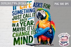 Sarcastic Quote Animal Sublimation Design PNG Life Rules Fun Product Image 1