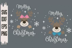 Reindeer Svg, Merry Christmas Svg, Christmas Deer Svg Product Image 2
