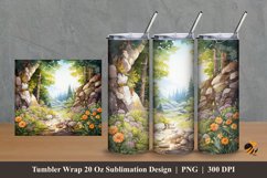 Afternoon Fog Tumbler Wrap Sublimation Design 2 Product Image 1