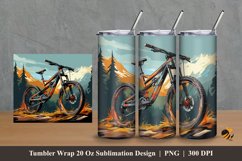 Mountain Bike Tumbler Wrap Sublimation Design 2 Product Image 1