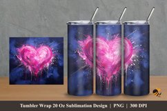 Love Tumbler Wrap Sublimation Design 2 Product Image 1
