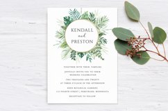 Wreath Tropical Leaves Wedding Invitation Product Image 3